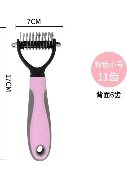 Evcil Hayvanlar Kürk Düğüm Kesici Köpek Tımar Dökülme Araçları Pet Kedi Epilasyon Tomur Fırçası Çift Taraflı Evcil Hayvan Ürünleri Tarak Için Tarak: Küçük Mavi (Yurt Dışından)