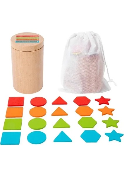 Montessori Ahşap Oyuncaklar Renk Sıralama Ince Motor Oyuncakları Şekil Eşleşen Duyusal Oyuncak Yeni Eğitim Bulmacası Oyuncaklar Için Renk: Tek Kapak (Şekil) (Yurt Dışından)