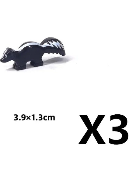 Moc Hayvanat Bahçesi Çiftlik Hayvan Yapı Taşları Baykuş Kertenkele Ahtapot Sincap Pig Köpek Tavuk Kat Kedi Güvercin Fare Kurdu Tavşan Mini Diy Tuğla K060 Renk: DW109-3PCS (Yurt Dışından)