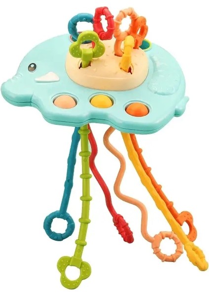 5 Montessori String String Gelişimsel Bebek Oyuncakları Sevimli Fil Silikon Diş Çıkarma Oyuncakları Bebekler Için Duyusal Oyuncaklar 1 2 3 Yıl Renk: Nane Fili (Yurt Dışından)