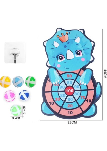 Çocuk Hayvanları Dart Masa Oyunu 6pcs Yapışkan Toplar Kapalı Sporlar Montessori Çocuklar Için Eğitim Oyuncakları 2 3 4 5 6 Yıl Renk: ST768 (Yurt Dışından)