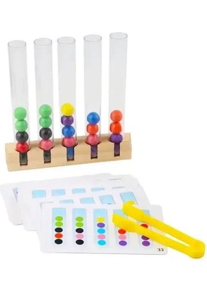 Test Tüp Klipsli Oyuncak Çocuklar Mantık Konsantrasyonu Ince Motor Eğitim Oyunu Montessori Öğretim Yardımları Çocuklar Için Eğitim Oyuncak Renk: Kutu Yok (Yurt Dışından)