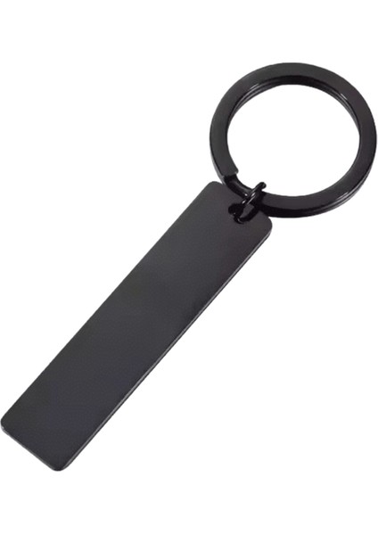 10 Adet Yüksek Kaliteli Ayna Cilası 304 Paslanmaz Çelik 12X50MM Anahtarlık Renk: 12X50MM Siyah Renk (Yurt Dışından)