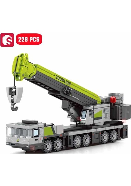 Sembo Mühendislik Araç Montajı Yapı Taşları Kitleri Moc Excavatör Mikser Kamyon Model Tuğlalar Diy Eğitim Oyuncakları Erkek Hediyeler Renk: Mini Vinç (Yurt Dışından)