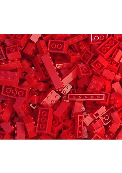 125/250G Dıy Yapı Taşları Toplu Lot Paketi Sorte Kalın Tuğlalar Blok Tabak Oyuncakları Küçük Parçacıklar Dökme Legoeds Çocuklar Için Hediye: Kırmızı/beden: 250G-ÇAN (Yurt Dışından)