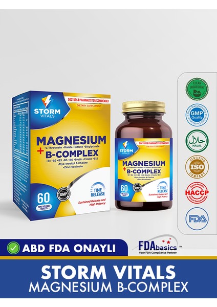 Magnezyum+ B-Kompleks(+Miyo Inositol&Kolin +Çinko Pikolinat) 60 Tablet