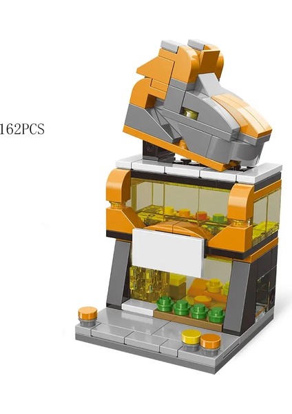 City Mini Mağaza Süpermarket Street View Model Yapı Taşları Hamburger Restoran Perakende Mağaza Tuğlaları Mimarlık Arkadaş Kız Renk: 8537-6 Kutu Yok Kutu (Yurt Dışından)