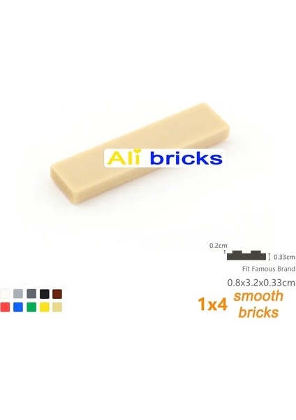 50PCS Dökme Yapı Taşları Ince Şekil Tuğlalar Pürüzsüz 1x4 Noktalar Eğitim Yaratıcı Boyutu 2431 Oyuncak Çocuklar Için Uyumlu Renk: 50 Pcs Bej (Yurt Dışından)