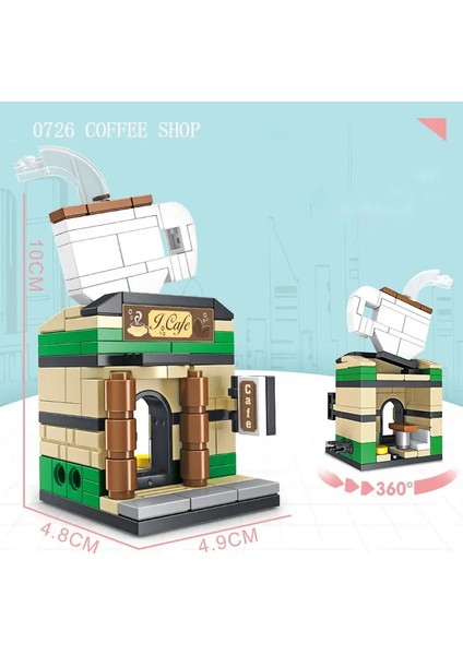 City Street View Renk: 0726'YI Içeren, Erkek ve Erkeklerin Uygulamalı Yeteneğini Geliştirmek Için Ayarlanan 8 Parçalı Istiflenebilir Yapı Taşları Oyuncak: 0726 (Yurt Dışından)