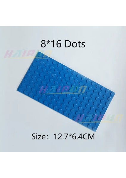 5pcs 8 X16 Noktalar Base Plaka Klasik Moc Dıy Cıty Fıcuds Yapı Taşları Tuğlalar 92438 Çocuk Oyuncakları ile Uyumlu Parçalar Hediye Renk: 5pcs Mavi (Yurt Dışından)