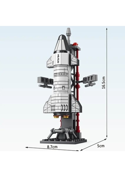 Moc Aerospeacees Manned Rocet Cant Laınt Merkezi Spacecrafts Havacılık Şehir Yapı Taşları Model Tuğla Kitleri Fikirler Setleri Renk: Kutu Yok 107PCS (Yurt Dışından)