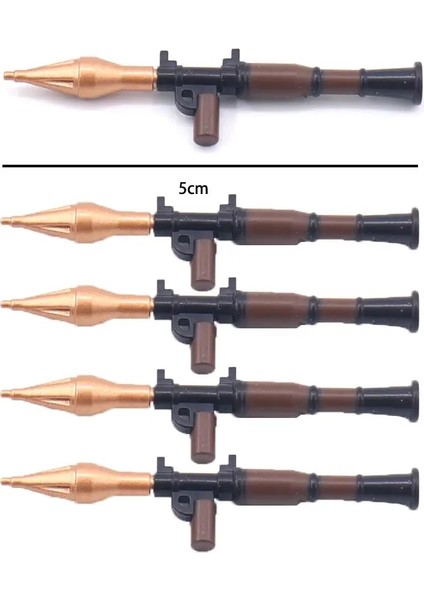 Ikinci Dünya Savaşı Askeri Yapı Taşları Solider Figürleri Ekipmanları Aksesuarlar Gatlin M2 Ağır Makineli Tüfekler Rpg Moc Mini Tuğlalar Renk: K7111-D-5PCS (Yurt Dışından)