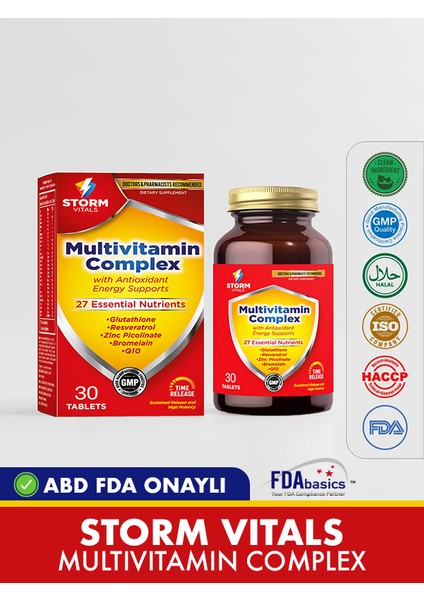 Multivitamin Complex( Antioxidant+ Energy Supports) 30 Tablet