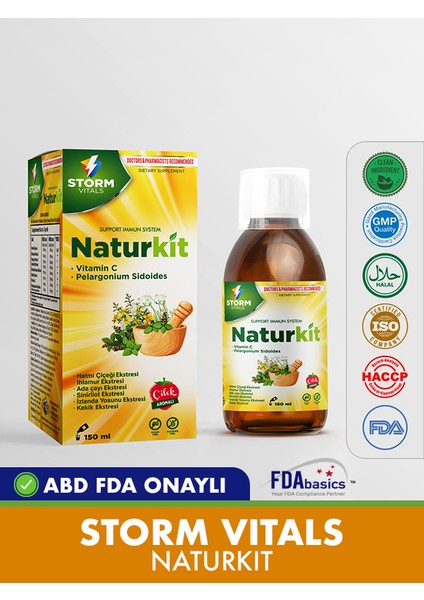 Naturkit Bitki Ekstreleri Ve Vitamin C+ Pelargonyum 150ml