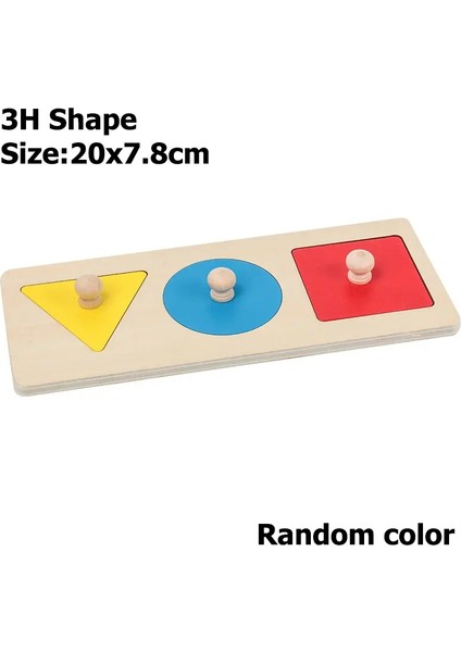 Ahşap Montessori 3D Geometrik Yönetim Kurulu Çocuklar Erken Eğitim Şekil Renk Biliş Oyuncakları Anaokulu Öğretim Yardımları Hediyeler Ddjcolor: 3h Şekil (Yurt Dışından)