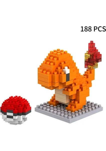 24PCS Pokemon Blokları Küçük Çizgi Film Yapı Bloğu Pikachu Charizard Eevee Mewtwo Anime Montaj Pokemon Model Bebek Oyuncak: 8044/BEDEN: Kutu Yok (Yurt Dışından)