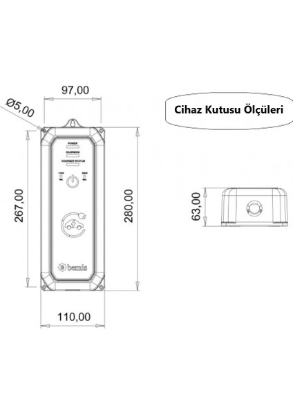 Taşınabilir Elektrikli Araba Şarj Cihazı, 11 - 22 Kw Pro Mobil Araç Şarj Cihazı modelleri