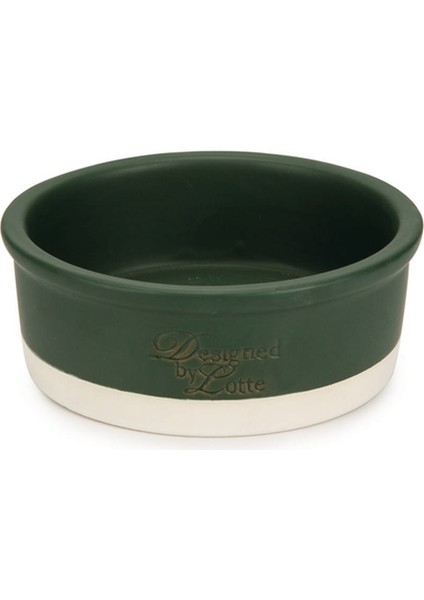 Köpek Mama Su Kabı, Seramik, Mat Yeşil, 13cm, 160ml