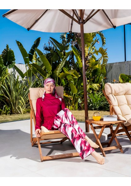 Bol Pantolonlu Tam Kapalı Desenli Tesettür Mayo - 2535 fiyatları