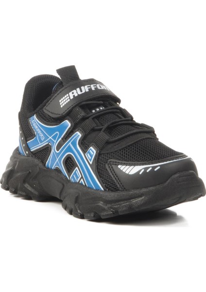 Siyah-Saks Çocuk Spor Ayakkabı Ruffon 2540 P