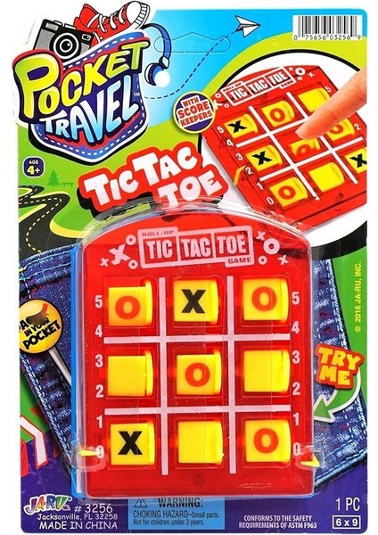 3256 Seyahat Boyu Tic Tac Toe Oyunu