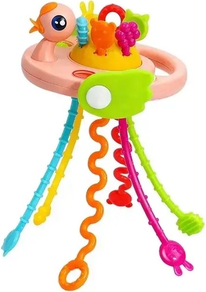 Bebek Montessori Duyusal Geliştirme Eğitim Oyuncakları Çekme Parmak Kavrama Eğitimi Erken Öğrenme Oyuncak Diş Çıkarma Bpa 1-3y Renk: Pembe Ördek (Yurt Dışından)
