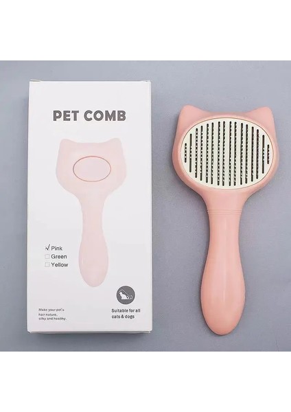 Evcil Saç Temizleme Fırçası Tüy Temizleme Tarak Kendiliğinden Temizlenen Köpek Fırçası Masaj Dişleri Köpekler Kediler Evcil Hayvan Bakım Malzemeleri (Yurt Dışından)