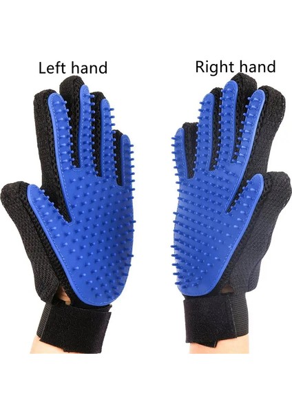 Moda Kauçuk Evcil Banyo Fırçası Çevre Koruma Silikon Eldiven Için Evcil Masajı Evcil Bakımı Eldiven Köpekleri Kediler Evcil Malzemeleri Renk: Mavi/beden: 1 Adet Sol El (Yurt Dışından)