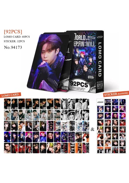 92PCS Kpop Ateez Yeni Albüm The World Ep.fin: Will Lomo Kartları Photocards Fotoğraf Basılı Kartı Seonghwa Yunho Yeosang San Fan Hediyesi: 1 (Yurt Dışından)