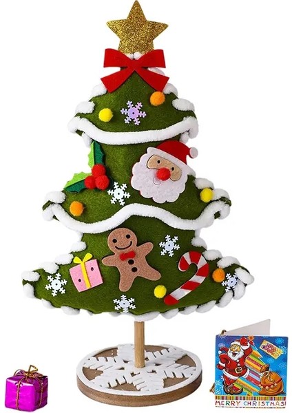 Dıy Noel Ağacı El Zanaat Kitleri Çocuklar Için Noel Dekorasyonu El Yapımı Oyuncaklar Bulmaca El Sanatları Çocuk Oyuncakları Noel Hediyesi: Noel Yeşil (Yurt Dışından)