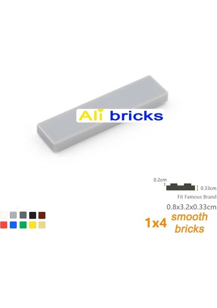 50PCS Dökme Yapı Taşları Ince Figür Tuğlalar Pürüzsüz 1x4 Noktalar Eğitim Yaratıcı Boyutu 2431 Oyuncak Çocuklar Için Uyumlu Renk: 50 Pcs Açık Gri (Yurt Dışından)