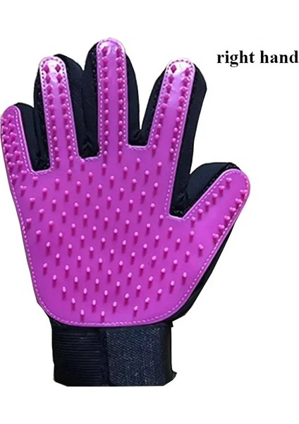 Evcil ı Eldiven Fırçası Kediler ve Köpekler Için - 2'si 1 Arada Tüy Alma Eldiveni Masaj ve Tüy Alma Fonksiyonları ile Evcil Köpek Ürünleri BOYUT:23X17CM/RENK:SAĞ-MOR (Yurt Dışından)