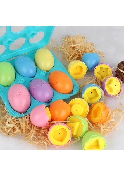 Akıllı Yumurta Oyuncak Çocuklar Için 2 Ila 4 Yıl Montessori Eğitim Oyuncakları Alfabe Numaraları Kabul Bulma Bulmaca Çocuklar Toddler Oyunları Renk: Şekil 6pcs D (Yurt Dışından)