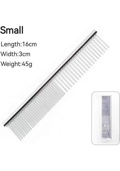 Pirek Tarak Köpek Kedi Tüy Temizleme Fırçası Paslanmaz Çelik Yoğun Diş Sıra Tarak Taşınabilir Evcil Hayvan Evrensel Bakım Temizleme Malzemeleri Renk:tarak (Yurt Dışından)