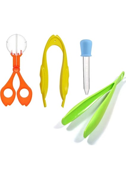 1set Ince Motor Beceri Eğitimi Aracı Set Toys Montessori Erken Öğrenme Eğitim Oyuncak Çocuklar Çocuklar Damla Kupa Klip Cıçakan Araç Renk: 4 Pcs Araçları (Yurt Dışından)