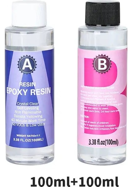 1: 1 Kristal Berraklığında Epoksi Reçine Kiti Yüksek Parlak Kacıklar Sanat Reçine Malzemeleri Kaplama ve Döküm Zanaat Diy Mücevher Yapımları: 50ML 50ML (Yurt Dışından)