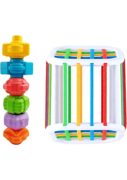 Montessori Bebek Oyuncakları 0-12 Ay Duyusal Gelişim Öğrenme Eğitim Oyuncakları Renkli Bloklar Bebekler Için Sıralama Oyunu Bebek Renk: Gökkuşağı Küpü (Yurt Dışından)