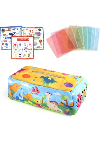Bebek Doku Kutusu Renkli Yumuşak Duyusal Oyuncak Yürümeye Başlayan Parmak Egzersizi Için Pomma Ipek Fular Hediyeleri 0-18M Montessori Eğitim Oyuncusu: D Orman Hayvanları (Yurt Dışından)