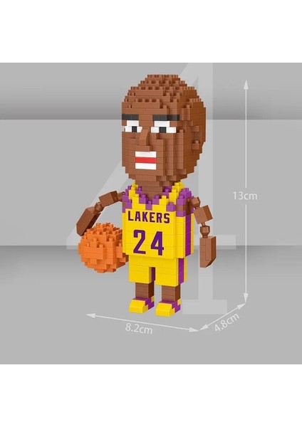 Yeni Basketbol Idol 3D Model Yapı Back Basketbol Oyuncusu Dıy Minyatür Montaj Tuğla Hareketli Bebek Modeli Çocuk Oyuncak Renk: Sarı (Yurt Dışından)