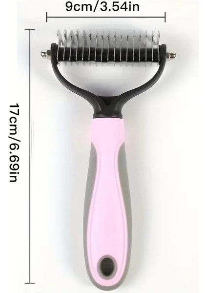 Köpek Taraklar, Irk Köpeği Kuaförü Çift Fonksiyonlu Tüy Dökücü Fırça, Alt Tüy Küreği Kolay, Rahat Tüy Bakımı Renk:pembe/boyut:xl (Yurt Dışından)