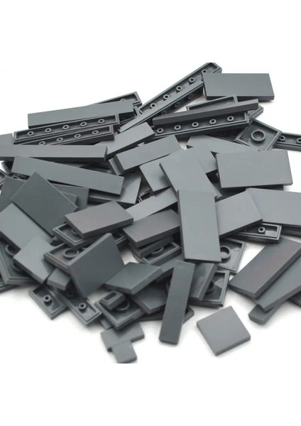 150PCS Dıy Model Pürüzsüz Ince Yapı Taşları Moc Çok Renkli Oyuncak Parçaları Toplu Figürler Düz Karo Tuğlalar Eğitim Çocuk Oyuncakları Renk: Koyu Gri (Yurt Dışından)