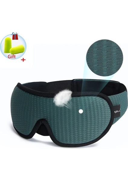 3D Uyku Maskesi Gözler Için Hafif Uyku Maskesi Engelle Seyahat Göz Farı Gözü Göz Maskesi Gece Nefes Alabilir Slaapmasker Renk: Yeşil (Yurt Dışından)