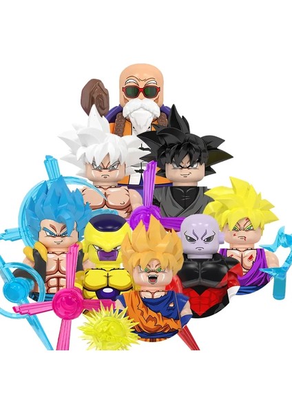 Moc Japon Anime Çizgi Film Yapı Taşları Mini Aksiyon Figürü Uyumlu Aksesuarlar Model Oyuncaklar Tuğla Çocukların Doğum Günü Hediyeleri Renk: Ejderha Topu 04 (Yurt Dışından)