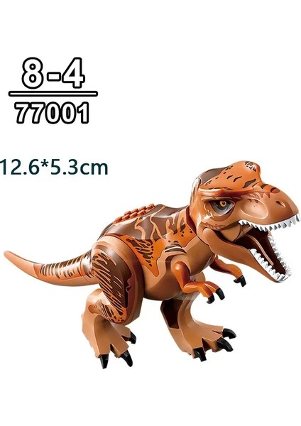 Mini Yapı Taş Oyuncak Dinozor Juric Bulmaca Hayvan Tyrannosaurus Rex Pterosaur Yapı Taşı Oyuncak Çocuk Hediyesi Renk: 77001-4 (Yurt Dışından)