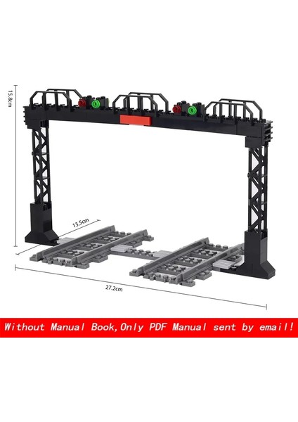 Moc Yaratıcı Uzman Şehir Tren Trafik Işıkları Korkuluk Geçişi Demiryolu Ekspres Tuğlaları Yapı Taşları Çocuklar Için Diy Oyuncakları Hediyeler Renk: Stil 06 (Yurt Dışından)