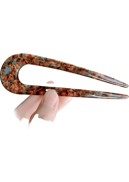 Simplejewel U Şekil Saç Tokaları Kadın Kadınlar Iki Çatallı Vintage Saç Klipsleri Bun Saç Aksesuarları Bayanlar Saç Resmi Websitcolor: Ateş (Yurt Dışından)