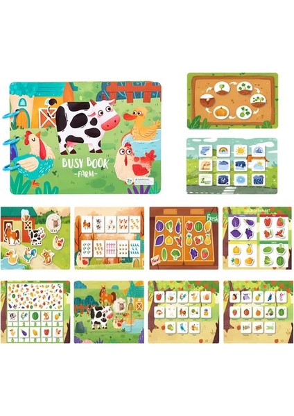 Montessori Çocuklar Için Meşgul Kitap Çocuklar Eğitim Oyuncakları Bebek Diy Macun Sessiz Kitap Çocuk Hayvanları Numaralar Karşılaşma Bulmacalar Toys Renk: WT852 (Yurt Dışından)