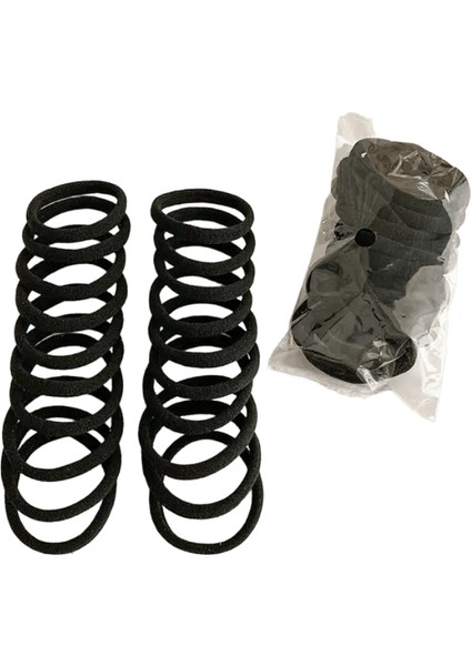20PCS Dikişsiz Paket Yüksek Kauçuk Bant Elastik Saç Kravat Kadın Temel Çok Yönlü Scrunchie Kafa Bandı Kadın Saç Accessoriemetal Renk: 1 20PCS Siyah (Yurt Dışından)
