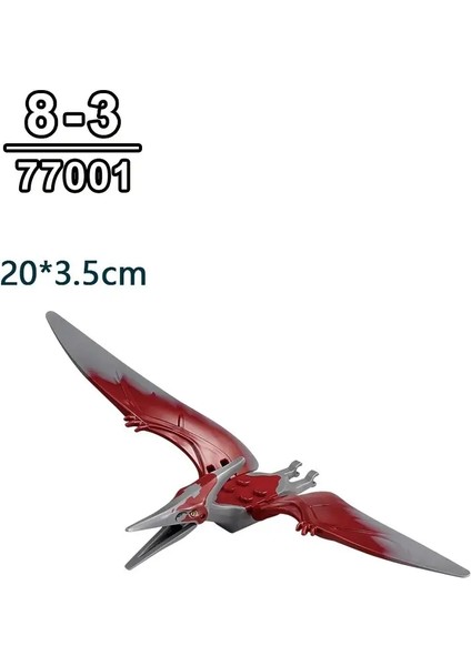 Mini Yapı Taş Oyuncak Dinozor Juric Bulmaca Hayvan Tyrannosaurus Rex Pterosaur Yapı Taşı Oyuncak Çocuk Hediyesi Renk: 77001-3 (Yurt Dışından)