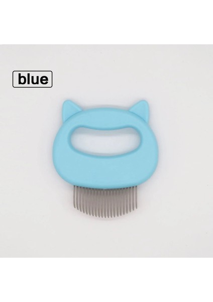 Kedi Tarak Pet Kısa Uzun Kıllı Saç Temizleme Masaj Kabuk Tarak Yumuşak Tüy Dökücü Fırça Bakım ve Dökülen Matlı Tüyleri Temizleyici Masaj Renk:mavi (Yurt Dışından)